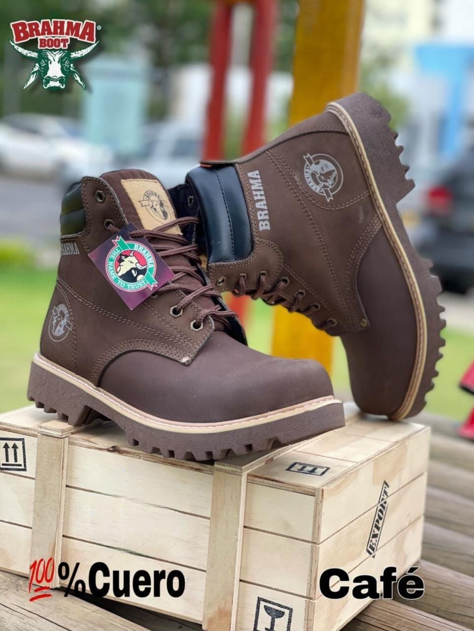 BOTA BRAHMA CLASICA CUERO + CAJA | BOTA CON CUERO GENUINO DE ALTA CALIDAD ⚜️